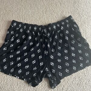C. Wonder Black and White High Waist Shorts
